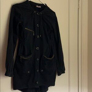 Kensie long light jacket with multiple pockets